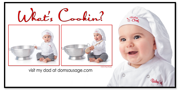 baby chef collage